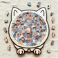 🐱🧩 Puzzle Chat en Bois 135 Pièces aux Tons Morandi – Cadre Unique en Forme Féline, Pièces Détaillées & Effet Anti-Stress (Cadeau Décoratif) !