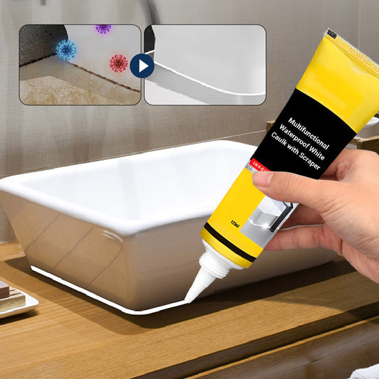 Mastic blanc imperméable multifonctionnel avec grattoir