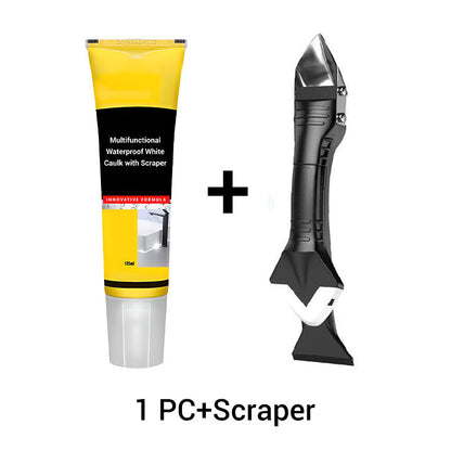 Mastic blanc imperméable multifonctionnel avec grattoir