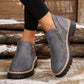 Bottines pour femme à bout rond et fermeture éclair latérale