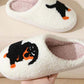 🐾🤍 Chaussons d'intérieur Mignons et Doux pour Femme - Design Mignon Teckel + Mélange Coton Hivernal & Semelle Confort en EVA !