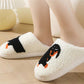 🐾🤍 Chaussons d'intérieur Mignons et Doux pour Femme - Design Mignon Teckel + Mélange Coton Hivernal & Semelle Confort en EVA !
