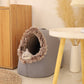 🐾❄️ Panier Grotte Hivernal pour Animal – Havre de Douceur, Design Isolé et Épuré !