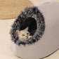 🐾❄️ Panier Grotte Hivernal pour Animal – Havre de Douceur, Design Isolé et Épuré !