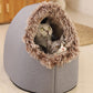 🐾❄️ Panier Grotte Hivernal pour Animal – Havre de Douceur, Design Isolé et Épuré !