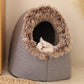 🐾❄️ Panier Grotte Hivernal pour Animal – Havre de Douceur, Design Isolé et Épuré !