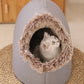 🐾❄️ Panier Grotte Hivernal pour Animal – Havre de Douceur, Design Isolé et Épuré !