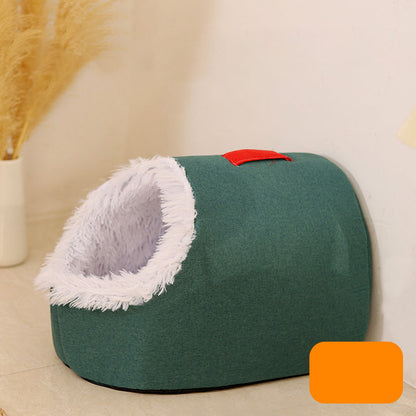 🐾❄️ Panier Grotte Hivernal pour Animal – Havre de Douceur, Design Isolé et Épuré !