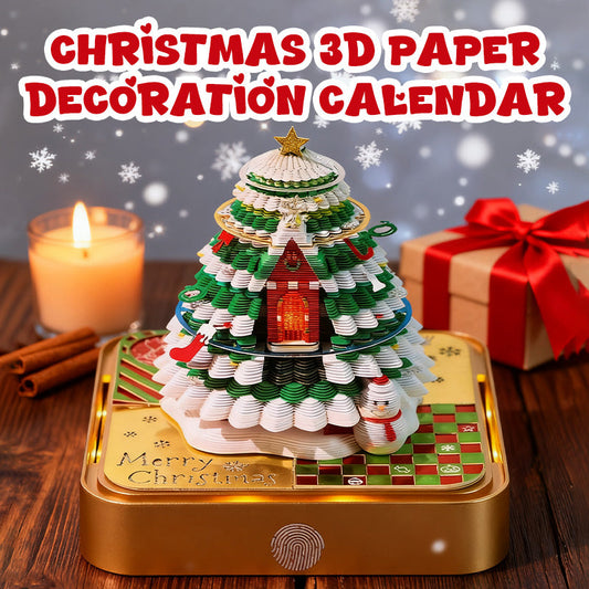 🎄✨ Calendrier de l'Avent Déco 3D en Papier – Illustrations Cartoon, Design à Dévoilement Hebdomadaire & Double Fonction (Marque-page + Porte-stylo) !