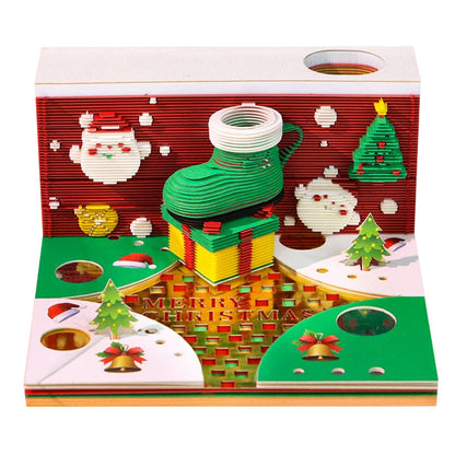 🎄✨ Calendrier de l'Avent Déco 3D en Papier – Illustrations Cartoon, Design à Dévoilement Hebdomadaire & Double Fonction (Marque-page + Porte-stylo) !