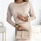 Women’s Ribbed Knit Top & Skirt Set