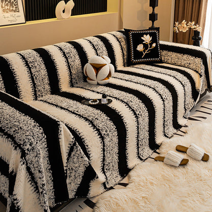 🛋️🧸 Housse de Canapé en Peluche Douce Antidérapante – Douce au Contact, Respectueuse des Peaux Sensibles & d'Entretien Facile (Tailles & Couleurs au Choix) !